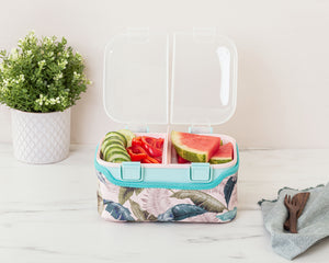 FOOD CUBE™ 3L ALL-IN-ONE LUNCH BOX | Peachy Palms | Planet E .